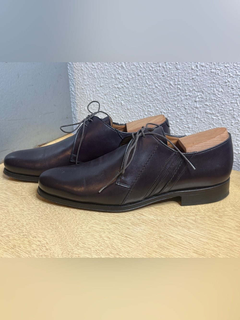 Bally purplish brownish dress shoes size 7.5